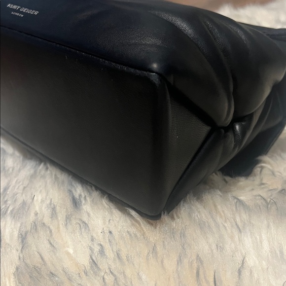 Kurt Geiger Black Heart-Studded Shoulder Bag - Picture 6 of 6